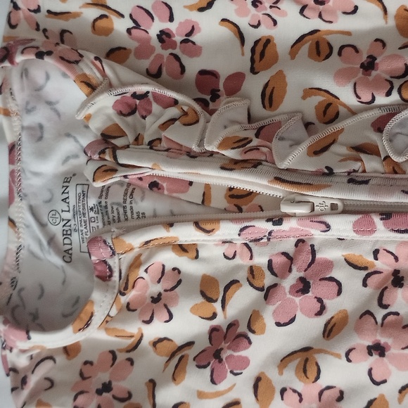 Caden Lane Pink Floral Kids Footie - Picture 3 of 4